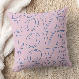 Love Typographie Saint Valentin Coussin - Lavande