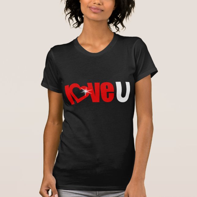 "love U" sparkbe be mine valentine texte en haut (Devant)
