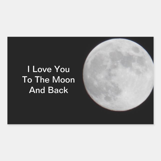 Love U to the Moon N dos Stickers (Devant)