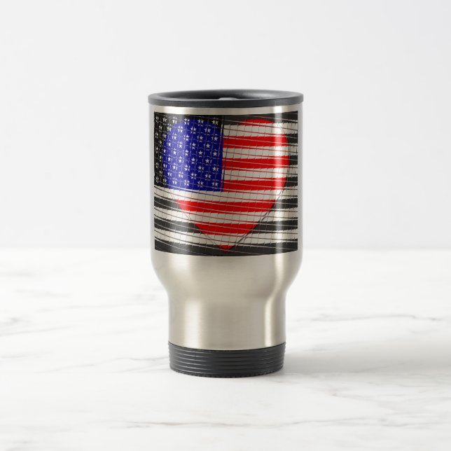Love United States - Drapeau Vintage Mugs (Centre)