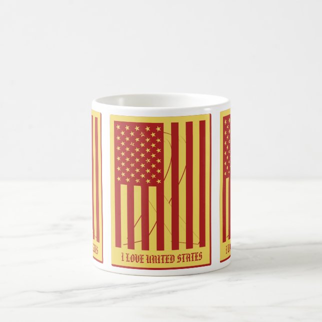 Love United States - Drapeau Vintage Mugs (Centre)
