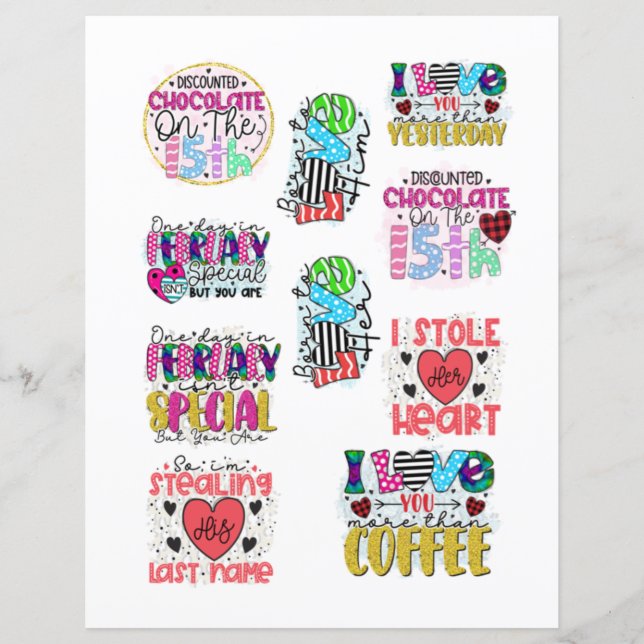 Love Valentines Day Romantic Scrapbook éléments (Devant)