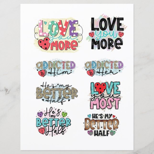 Love Valentines Day Romantic Scrapbook éléments (Devant)