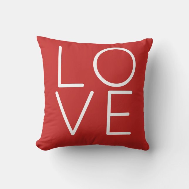 LOVE Valentines jour coussin rouge (Recto)