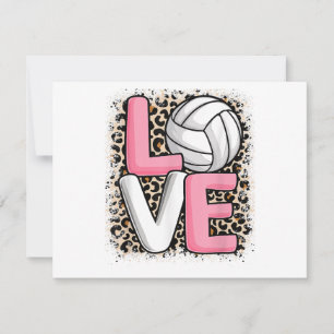Love Volleyball Empreinte de léopard Filles Volley