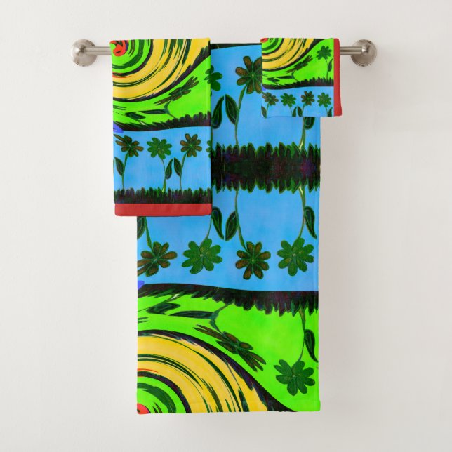 Love Wave : Floral Sunset Serenity Beach Art à thè (En situation)