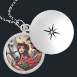 Love Western Cowgirl Keepsaké collier<br><div class="desc">Créez une mémoire durable avec un collier de gardien argenté. Customisez ce collier avec votre propre photo.</div>