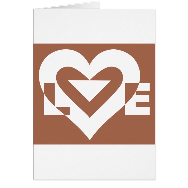 Love White sur Brown (Devant)