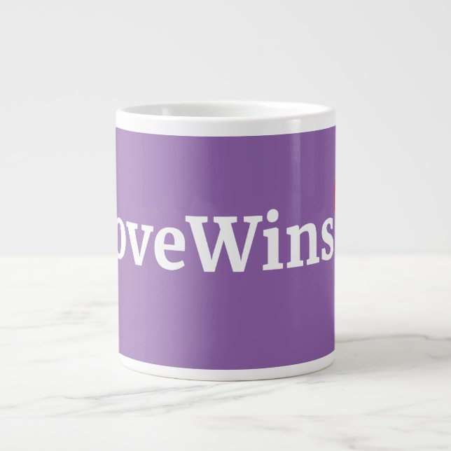 Love Wins Jumbo Coffee Mug (Devant)