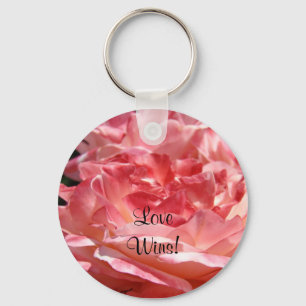 Love Wins ! porte-clés Fleur de rose rose porte-cl