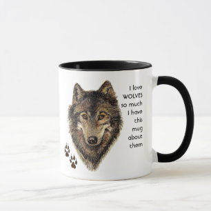 Love WOLVES tellement je me moque Citer Mug