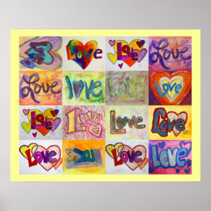 Love Words XOXO Peintures d'art Poster Art Imprime