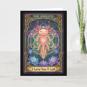 Love You A Lotl Carte Tarot L'Axolotl Géométrie Sa