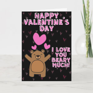 Love You Beary Beaucoup Drôle Carte Valentine