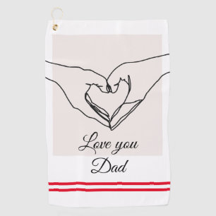 Love You Dad Custom Meilleures serviettes de golf
