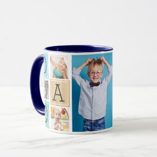 Love You Dad Photo personnalisée Collage Mug