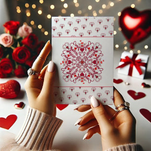 Love You doodle valentine Carte de remerciements p