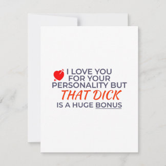 Love You For Personality But Dick Is Huge Bonus