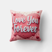 Love You Forever Coussin - Cadeau de la Saint-Vale
