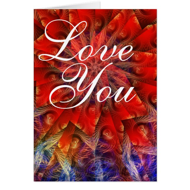 Love You Fractal Card (Devant)