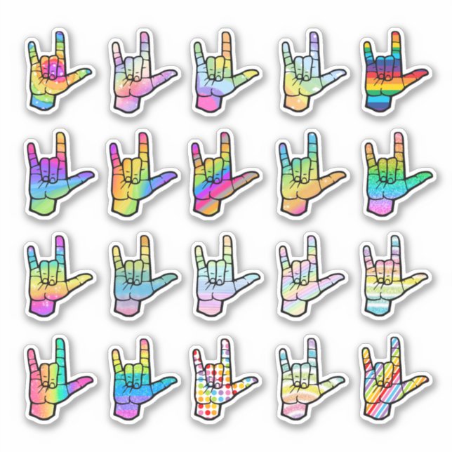 Love You Loudly – ASL Sticker for Every Heart (Devant)