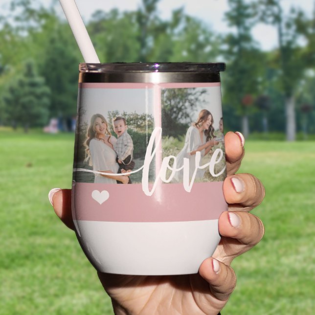 Love you maman 5 photo collage moderne personnalis (Créateur téléchargé)