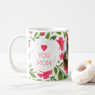 "Love You Mom Mug - Fleur rouge Conception & Photo