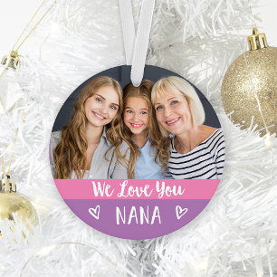 Love You Nana  Couleur rose Bloc deux photos