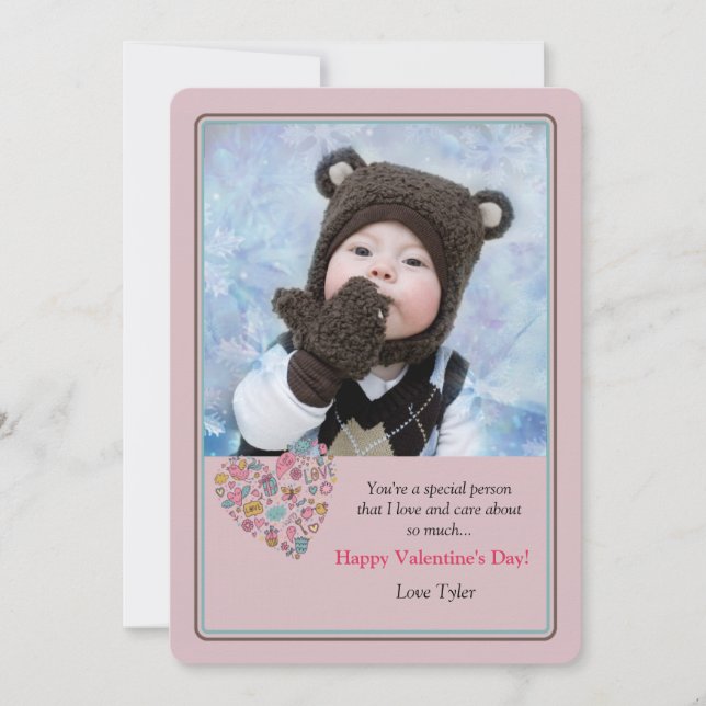 Love You Photo Carte Saint Valentin (Devant)