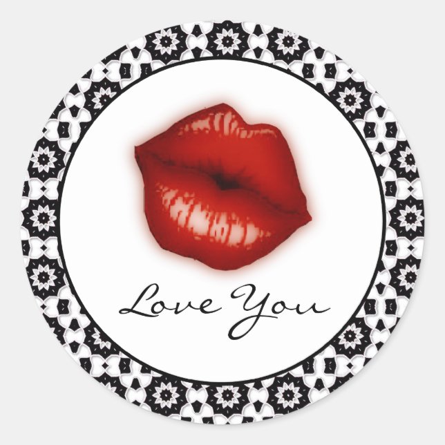 Love You : Stickers Lips (Devant)