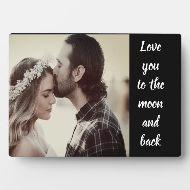 Love you to the moon and back Photo Plaque (Devant)
