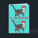 Love You Wifes Nom Cool Tabby Chat Chats Carte Amu<br><div class="desc">Love You Ladies/Woman's/Wifes Nom Cool Tabby Cat Drôle Carte de Dessin ou Carte de remerciements. Conçu à partir d'un de mes dessins originaux,  profitez!</div>
