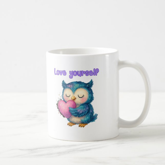 Love Yourself - Cute Owl Mug for Positivity & Care (Droite)