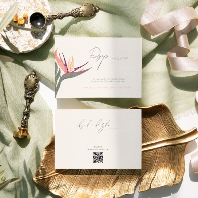 Lovebirds in Paradise Carte RSVP (Créateur téléchargé)