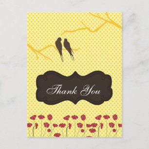 lovebirds jaune tendanceThankYou Cartes