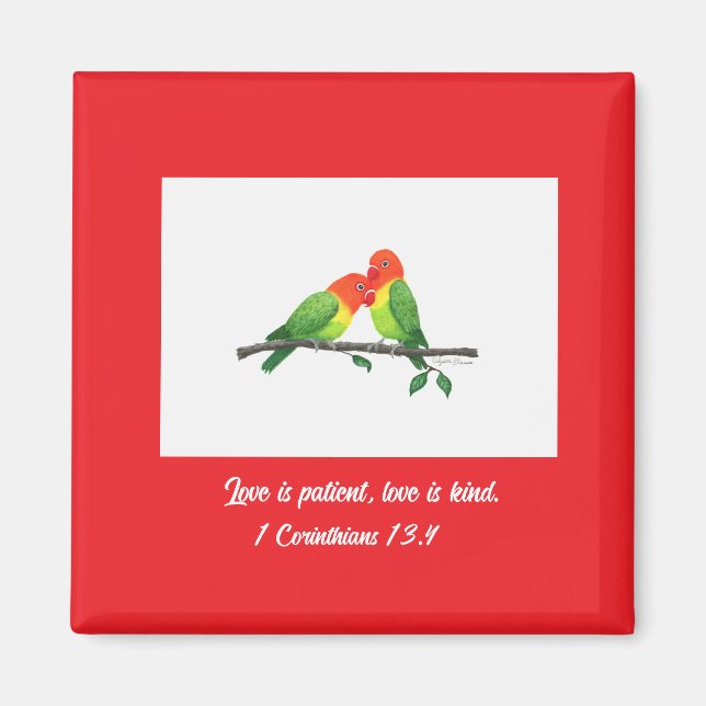 Lovebirds Magnet inspirant (Devant)