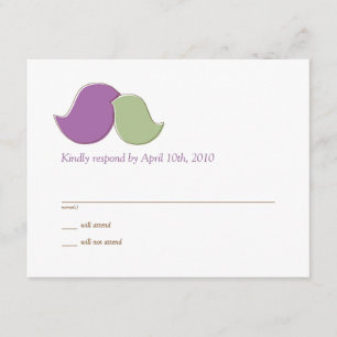 Lovebirds modernes, cartes RSVP