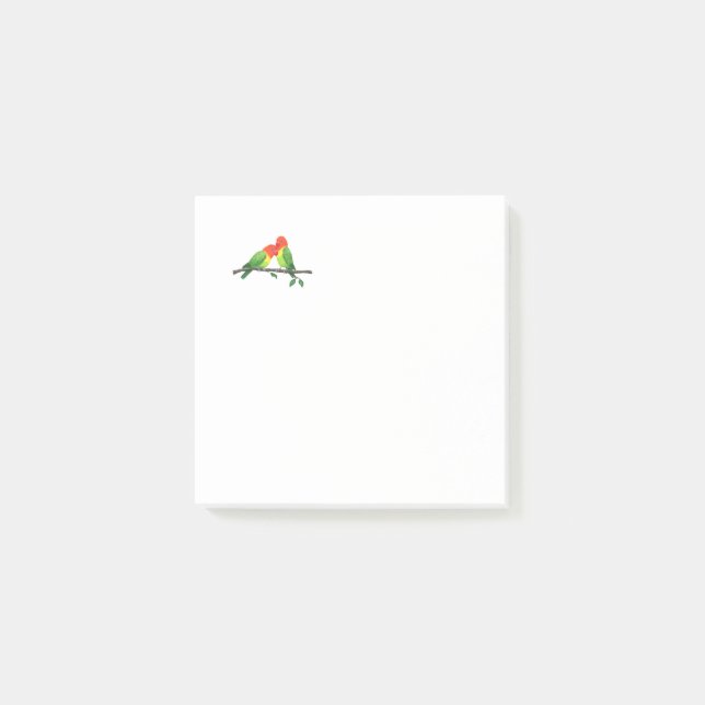 Lovebirds Post-It Notes (Devant)