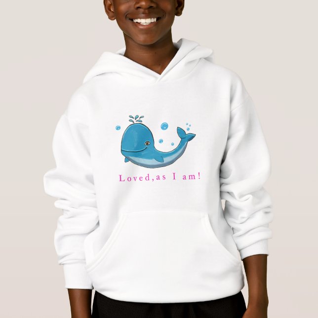 Loved as I am whale cute design  (Devant)