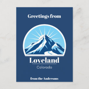 Loveland Colorado USA blue Carte postale
