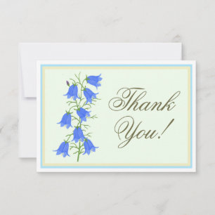Lovely Bluebells Carte de remerciements de retrait