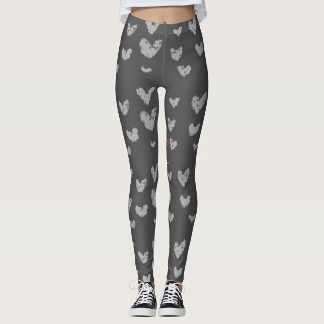 Lovely Day Cute Hearts Leggings (Devant)