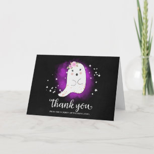 Lovely Ghost Halloween Baby shower Carte de remerc