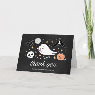 Lovely Ghost Halloween Baby shower Carte de remerc
