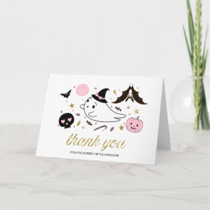 Lovely Ghost Halloween Baby shower Carte de remerc