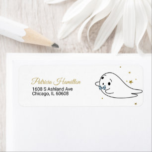 Lovely Ghost Halloween Baby shower Étiquette