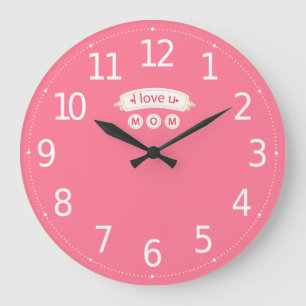 Lovely I Love You Maman Fête des mères   Horloge m