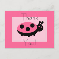 Lovely Ladybug Thankyou Cartes postales