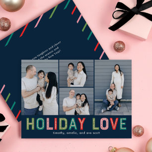 Lovely Lines EDITABLE COULEUR Holiday Carte photo