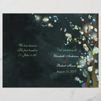 Lovely Night Bi Fold Mariage Cérémonie Programmes